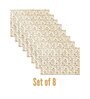 ANA Table Placemats Set of 8 100% Cotton Machine Washable Floral Yellow | Dining Table mates Non-Slip Heat Resistant Tableware