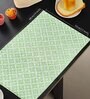 Green (13 x 18 Inches) Cotton Printed (Set of 2) Placemat