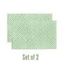 Green (13 x 18 Inches) Cotton Printed (Set of 2) Placemat