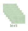 Green Cotton Printed (Set of 7) Table Linen Set