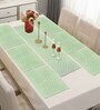Green Cotton Printed (Set of 7) Table Linen Set