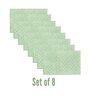 ANA Traditional Table Placemats Set of 8 Cotton Printed Premium Green| Heat Resistant | Washable | Anti skid Placemats Tea Table Cover |(13x18 Inches, Traditional)