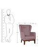 Ana Wing Chair in Light Pink Colour Ana Wing Chair in Light Pink Colour