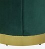 Anadia Velvet Pouffe In Green Colour