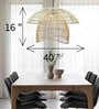 Anala Handmade Rattan Cane Pendant Hanging Light (White & Natural)