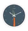 Grey Plastic Analogue Modern Wall Clock
