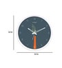 Grey Plastic Analogue Modern Wall Clock