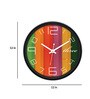 Multicolour Plastic Analogue Modern Wall Clock