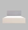 Ananda  Queen Size Upholstered Bed In Light Blue Colour & White Colour With Box Storage