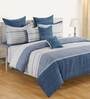 Blue 100% Cotton 200TC Double Bedsheet with 2 Pillow Covers