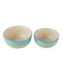 Ananda Green & Blue Ceramic (Set of 2) Serving Bowl