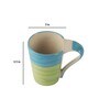 Ananda 150ml Green & Blue Ceramic (Set of 6) Coffee Mug