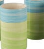 (Set of 4) 200ml Ceramic Green & Blue Everyday Glass