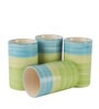 (Set of 4) 200ml Ceramic Green & Blue Everyday Glass