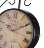 Black Metal Analog Railway Clock