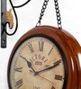 Brown Metal Analog Railway Clock