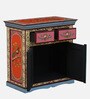 Anantya Solid Wood Hand-Painted Cabinet