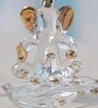Transparent Crystal Ganesh on Leaf God Idol