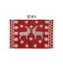 Pac of 4 Red Deer Printed Table Placemats