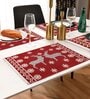 Pac of 4 Red Deer Printed Table Placemats