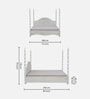 Anaya Solid Wood Poster King Bed in Farmhouse White Finish