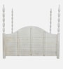 Anaya Solid Wood Poster King Bed in Farmhouse White Finish