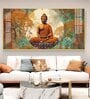 Ancient Buddha Glass Finish Horizontal Wall Art