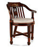 Ancient India Arm Chair (Set Of 2) In Teak & Gold Colour