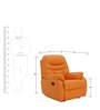 Ancona 1 Seater Manual Recliner Chair in Rust Colour