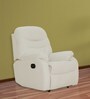 Ancona 1 Seater Manual Recliner Chair in White Colour