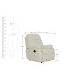 Ancona 1 Seater Manual Recliner Chair in White Colour
