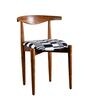 Andaman Dining Chair In Printed Black and White Colour