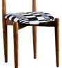 Andaman Dining Chair In Printed Black and White Colour