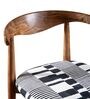 Andaman Dining Chair In Printed Black and White Colour