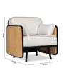 Andaman Havelock Fabric Arm Chair In Dual Finish