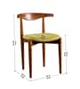 Andaman Natural Teak Wood Dining Chair in Yellow Color