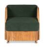 Andaman Ross Fabric 1 Seater Sofa In Natural Finish