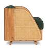 Andaman Ross Fabric 1 Seater Sofa In Natural Finish