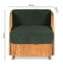 Andaman Ross Fabric 1 Seater Sofa In Natural Finish