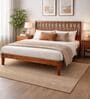 Andaman Teak Queen Bed In Natural Colour