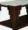 Andau Sheesham Wood Coffee Table In Provincial Teak Finish With Porcelain Top