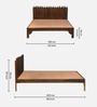Andau Sheesham Wood Queen Size Bed In Provincial Teak Finish