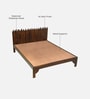 Andau Sheesham Wood Queen Size Bed In Provincial Teak Finish