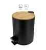 ANDAZ 6928 Bamboo Lid Step Bin Black