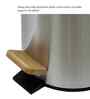 ANDAZ 6930 Bamboo Lid Step Bin Metallic