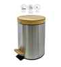 ANDAZ 6930 Bamboo Lid Step Bin Metallic