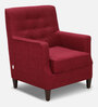 Ander  Lounge Chair In Garnet Red Colour 