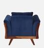 Anderson Solid Wood 1 Seater Sofa in Blue Colour