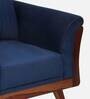 Anderson Solid Wood 1 Seater Sofa in Blue Colour