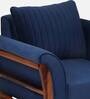 Anderson Solid Wood 1 Seater Sofa in Blue Colour
